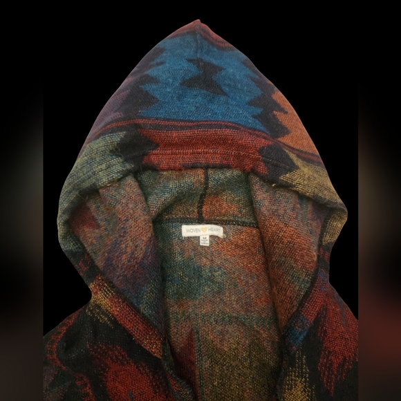 Ladies Medium Aztec/Western Poncho - Picture 5 of 7